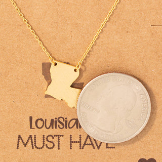Louisiana State Pendant Necklace
