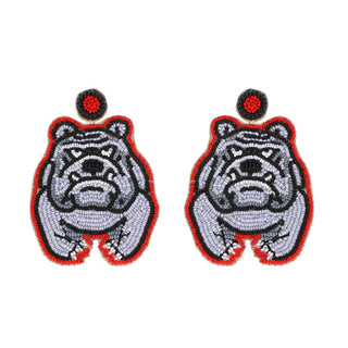 Game Day Bull Dog Earrings 