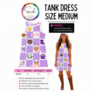Tigers Sequin Patch Tank Dress