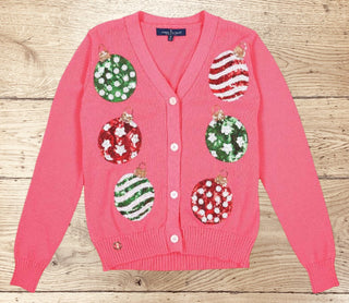 Ornament Sequin Christmas Cardigan 