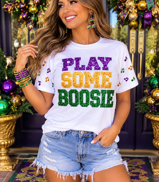 Play Some Boosie Sequin Mardi Gras Shirt