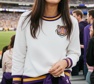 Geaux Sequin Tiger Sweater