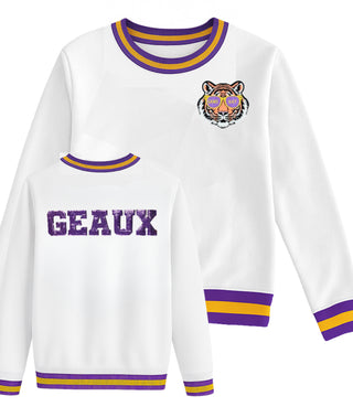 Geaux Sequin Tiger Sweater