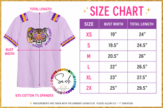 La Weezy Ana Tigers Sequin Game Day T-Shirt