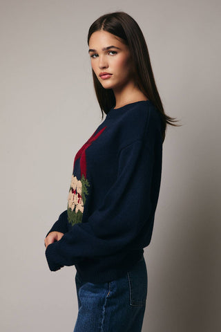 Christmas Teddy Bear Wreath Sweater