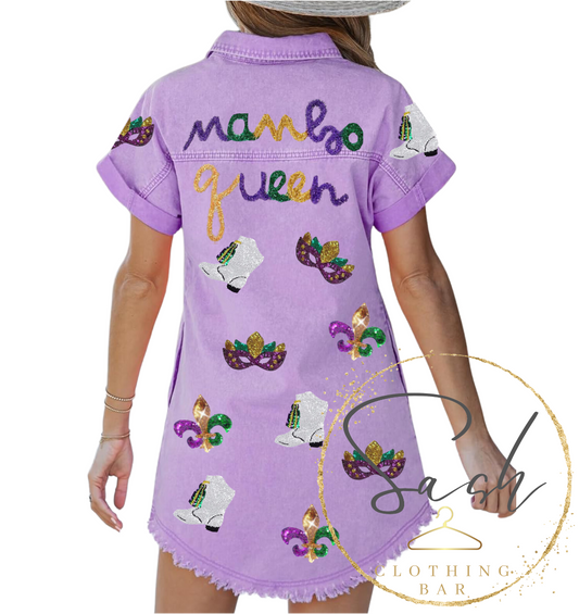 Mardi Gras Mambo Queen Sequin Dress