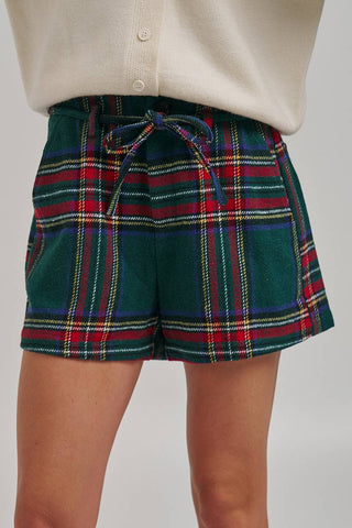 Holiday Christmas Checkered Plaid Shorts