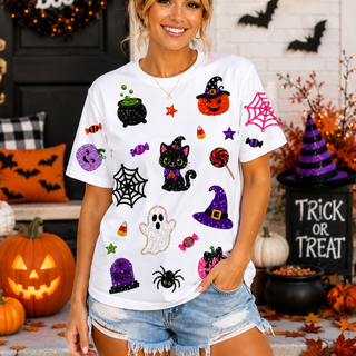 Halloween sequin t shirt