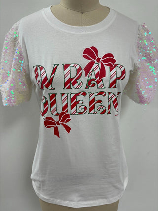 Wrap Queen Sparkle Christmas Top 