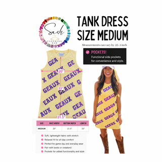 Sequin Geaux yellow Tank Dress