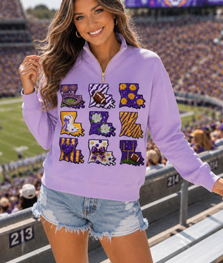 Louisiana lsu sequin sweatshirt 