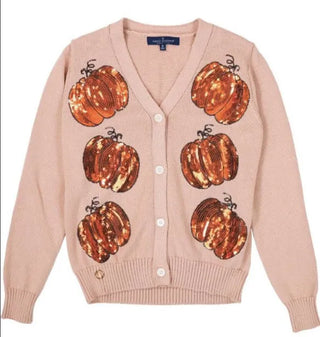 Pumpkin Sequin Cardigan 