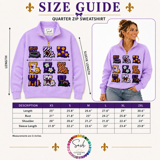 Mardi Gras King Cake Sequin Purple Sweatshirt