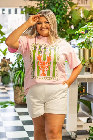 Dolce Vita on Pink Tee Shirt Blank -