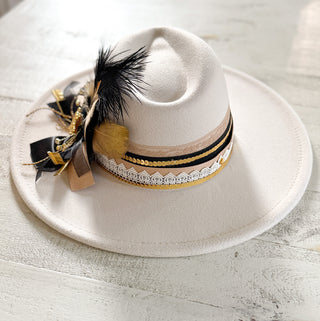 Saints Custom black and gold Cowboy Hat