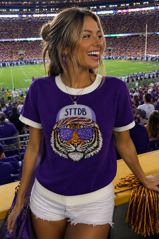 Tigers Sequin STTDB Sweater Top
