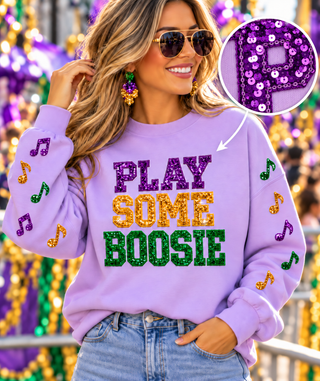 Play Some Boosie Sequin Sweatshirt
