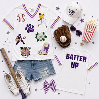 Tigers Sequin Baseball T-Shirt