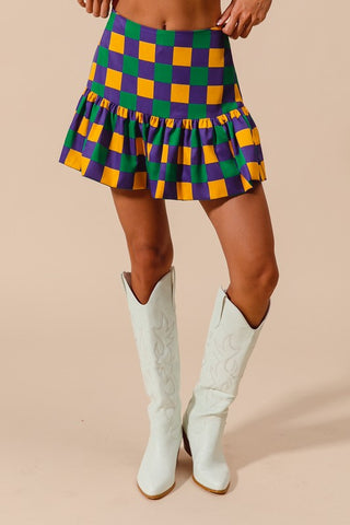 Mardi gras Skort 