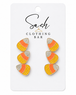 Halloween candy corn earrings 