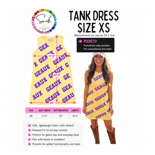Sequin Geaux yellow Tank Dress