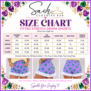 Mardi Gras Polka Dot Lace Shorts