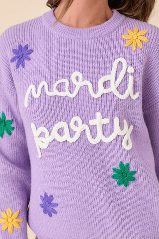 Mardi Gras Party Sweater