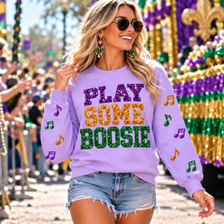 Play Some Boosie Sequin Sweatshirt