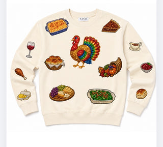 Sequin Thanksgiving Turkey Sweatshirt