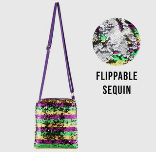 Mardi Gras Sequin Cross body