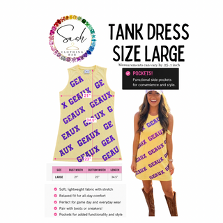 Sequin Geaux yellow Tank Dress