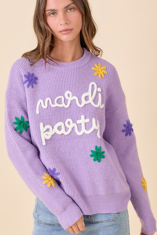 Mardi Gras Party Sweater