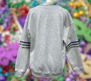 Mardi Gras Walk it Like a Dog Sequin Sweatshirt