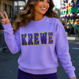 krewe sequin mardi gras sweatshirt 