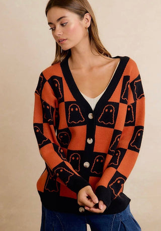Halloween Ghost Cardigan