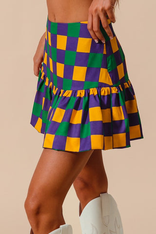 Mardi gras Skort 