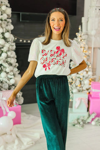 Wrap Queen Sparkle Christmas Top 