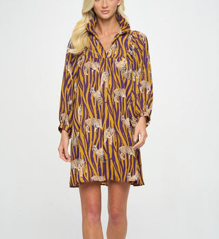 Tiger Print Game Day Dress 