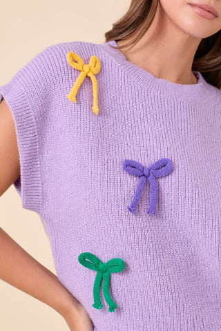 Mardi Gras Bows Sweater