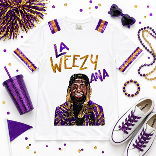 La Weezy Ana Tigers Sequin Game Day T-Shirt