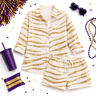 Tiger Stripes Gold 2 Piece Set