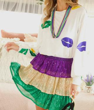 Mardi gras Skirt