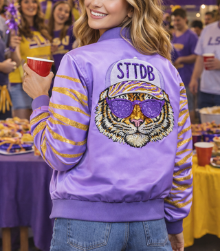 Tiger Striped Sequin Jacket