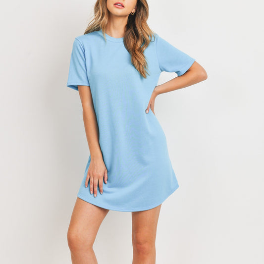 Tee Shirt Dress with Rounded Hem