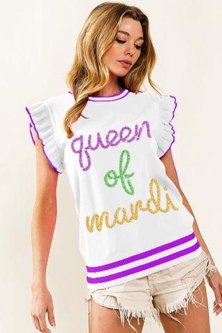 Mardi Gras Krewe Tinsel Tank Top