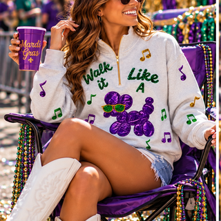 Sequin Mardi Gras sweatshirt 