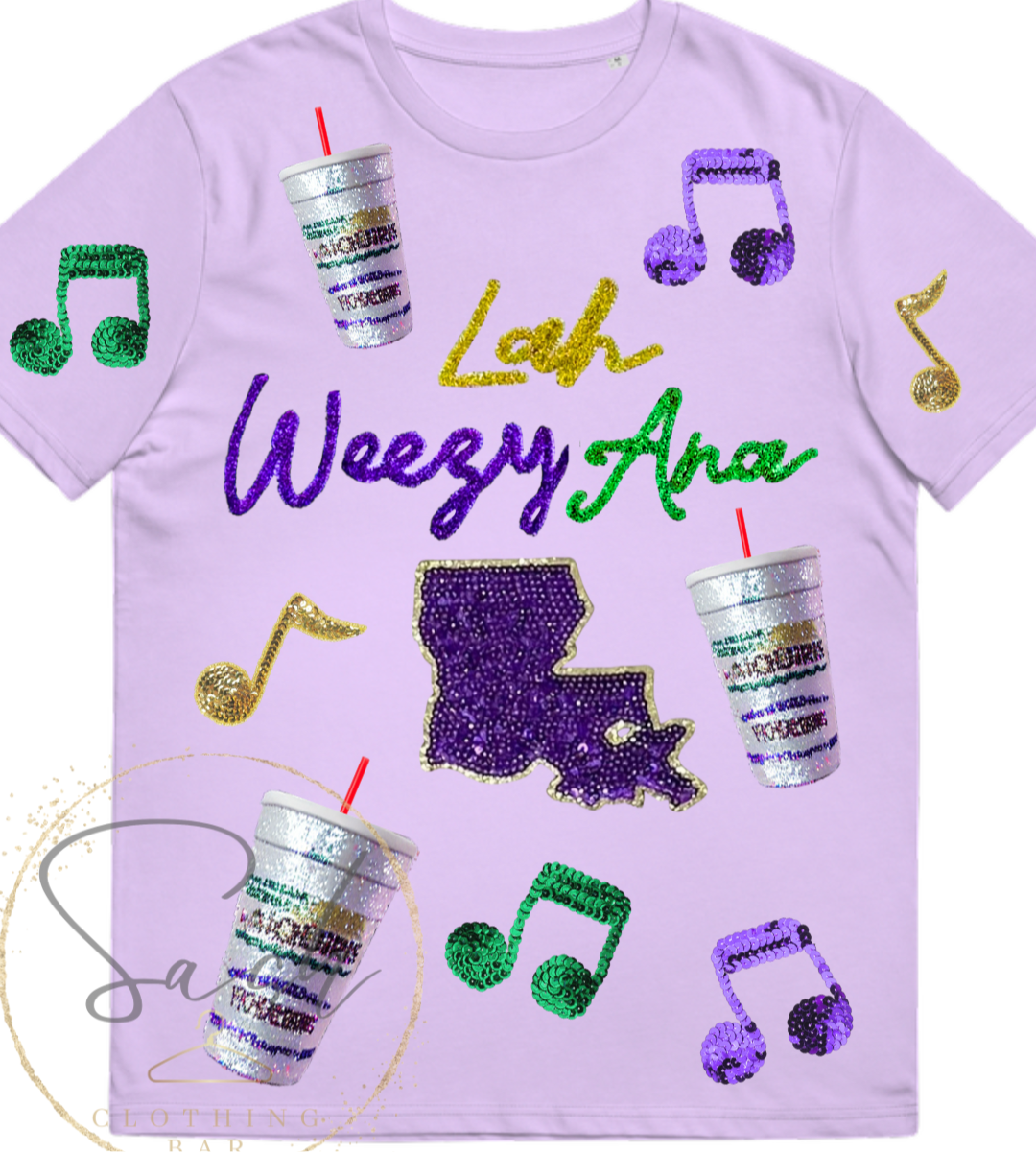 Mardi Gras Lah Weezy Ana Sequin Shirt