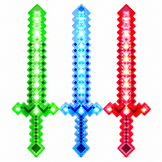 Light Up Pixel Swords Set of 25