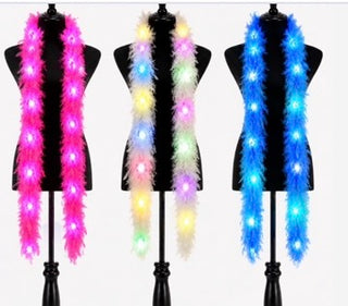 Light up Feather Boas Set of 30