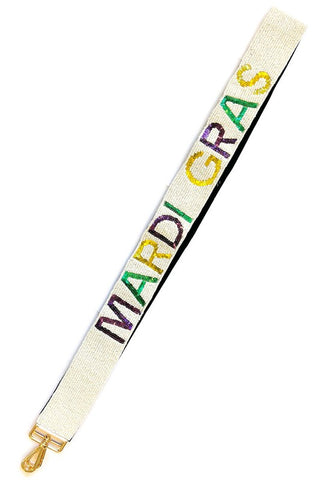 Mardi Gras beaded Purse Strap